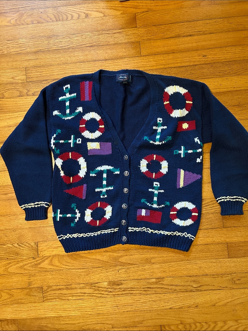 Allen Solly Navy Knit Sweater - Classic Solid